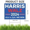 Harris Walz 2024 Yard Signs DoubleSided,Waterproof,Uv Resistant,12X18 Inches With Metal H