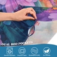 thumbnail image 5 of Yayeee Kitchen Curtains Tier Set of 2 Light Filtering 57"x36" Over Sink Window Panels, Light Purple Flowers, 5 of 7