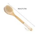 thumbnail image 2 of Natural Back Scrubber & Dry Brush Set Exfoliating Body Brush For Dead Skin Removal Long Handle Shower Brush Suitable For All Skin Types Hand Towels for Bathroom Paper Towels Select A Size Bathroom, 2 of 3