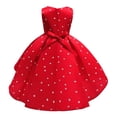 thumbnail image 4 of Fesfesfes Toddler Kids Dress Baby Girls Spring Strawberry Sleeveless Printed Ruffle Sleeve Dress, 4 of 9