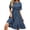 A-Blue, variant on MaFYtyTPR Summer Dresses for Women Fashion Ladies Round Neck Short Sleeve Loose Polka Dot Printed Midle Length Dress A-Hot Pink XXL