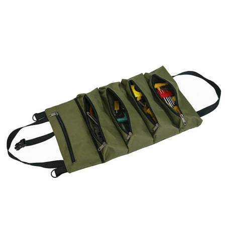 

Tool Roll Bag Large Wrench Roll Big Tool Roll Up Bag Wrench Organizer Tool Bags Tool Organizer Bucket Tool Roll Up Pouch Car Seat Back Organizer Tool Pouch Sling-Gift For Men