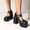 Black, variant on Women Mary Jane Shoes Platform Block High Heels Black Square Toe Double Strap Pumps Comfort Leather Dress Heels for Women Wedding Party Club Evening Formal Dress Shoes with Shoe Box