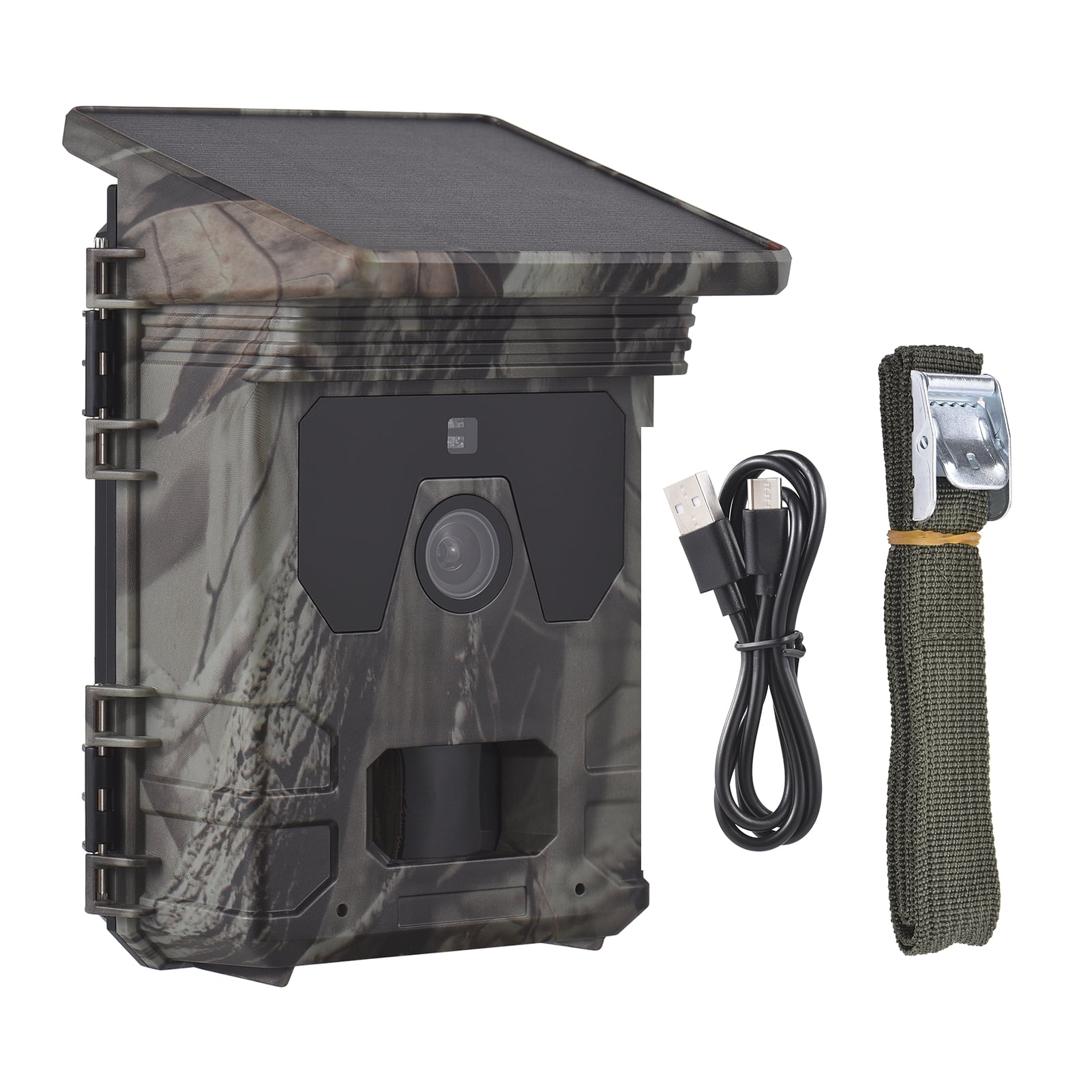 Game Solar Powered Hunting Camera 4K Videos 50MP Pictures Solar Trail Camera