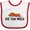 White and Red, variant on Inktastic Napping Dis Tew Much Daschund Weiner Dog Brown Boys or Girls Baby Bib