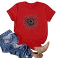 thumbnail image 4 of Blusas de Manga Corta para las Mujeres Divertida Impresión Cuello Redondo Camiseta Vintage, Blusas de Primavera para las Mujeres, 4 of 5