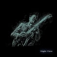 thumbnail image 2 of HFDF Canvas Wall Art - Jazz on Guitar - Stretched Prt, Modern for Bedroom or Livg Room, Office Ready to Hang Home Decor Unique Lumous Artwork Day & Night Effect 10x8inch Framed, 2 of 6