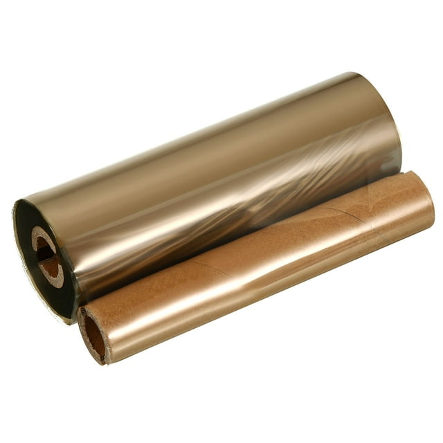Unique Bargains 4.33'x295' (110mmx90m) Wax Thermal Transfer Ribbon, 1 Roll 1/2' Core Ink Out Barcode Ribbon with Core, Gold