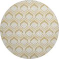thumbnail image 2 of Addison Rugs Mayfield Premium Machine Washable Transitional Stripes Gold Round Rug, 8' x 8', 2 of 5