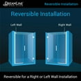 thumbnail image 4 of DreamLine Unidoor Plus 56-56 1/2 in. W x 72 in. H Frameless Hinged Shower Door in Chrome, 4 of 11