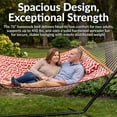 thumbnail image 6 of Sunnydaze 2-Person Polyester Rope Spreader Bar Hammock with Stand/Pad, 275 lb Capacity - Royal Red, 6 of 18