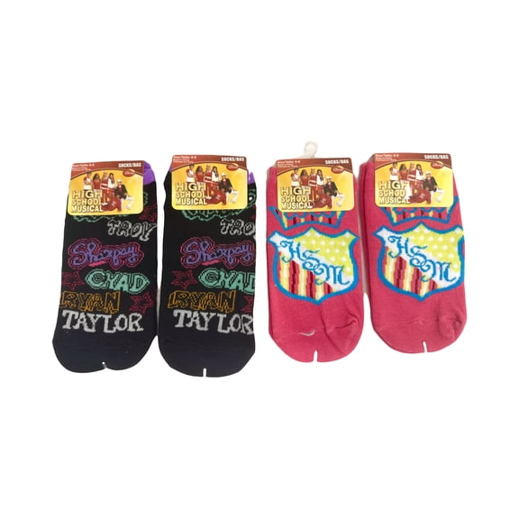 Disney High School Musical 4pk HSM Socks (siz 6-8) Assorted Color