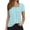 AB967 Light Green, variant on T Shirts For Women Solid Color Short Sleeve Square Neck Basic Tee Lightweight Cute Ladies Everyday Casual Wear Size Xl