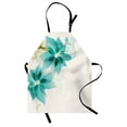 thumbnail image 1 of Teal Apron Vintage Inspired Floral Design with Abstract Vibrant Colored Natural Elements, Unisex Kitchen Bib Apron with Adjustable Neck for Cooking Baking Gardening, Turquoise Beige, by Ambesonne, 1 of 3