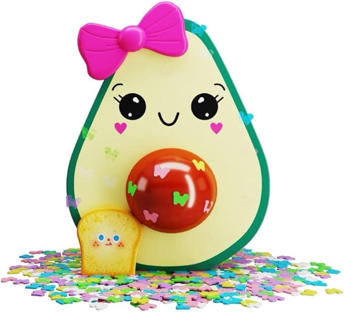 Squeezables Avocado Figure - Cute Kawaii Novelty Collectible with Reusable Zipper Pouch and Decoration, Series 4 Desk Accessory