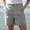 Gray, variant on Womens High Waist Straight Leg Casual Shorts, Front Patch Pockets with Button Fly, Classic Cut for Everyday Daily Wear Blue L