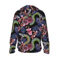 thumbnail image 2 of Picia Snake And Flower Women's Men's UPF 50+ Sun Protection Hoodie Shirt Long Sleeve SPF Fishing Outdoor UV Hiking Lightweight Shirts-Small, 2 of 9