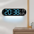 thumbnail image 4 of YOHAVEN Large Digital Wall Clock 13.7" with Date Temperature Auto DST Night Light Remote Control, RGB LED Display Alarm Clock for Bedroom Living Room Office Gym Kitchen Decor, 4 of 8