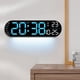 thumbnail image 4 of Reloj digital grande de 13,7 pulgadas con temperatura, fecha, horario de verano automático, luz nocturna, brillo automático y regulador de intensidad para sala de estar., 4 of 8