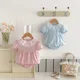 thumbnail image 3 of Ropa de verano para bebés de 0 a 2 años, mono bonito para niñas, mono de encaje con cuello de hoja de loto, mono infantil de una pieza para niños pequeños, 3 of 6