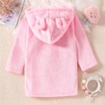 thumbnail image 5 of Diufon Unisex Baby Robe Toddler Boys Girls Long Sleeve Fleece Hooded Robes Fall Winter Soft Pajamas Bathrobe, 5 of 7