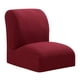 thumbnail image 5 of elásticas para sillas de comedor Funda sólida clásica Vino rojo Sunnimix Fundas para sillas de comedor, 5 of 8