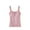 Pink, variant on Women's Tank Top with Shelf Bra Padded Modal Cotton Lace Trim Sleeveless V Neck Soft Pamajas Camisole Built in Bra (Free Size, Yellow)