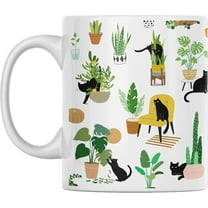Plant And Cat Mug, Plant Mug For Plant Lovers, Cat Mugs For Cat Lovers, Gifts For Gardeners Women, Plant Coffee Mug, Plant Lady Mug, Coffee Cup Plant, Cool Plant Gifts For Plant Lovers Women