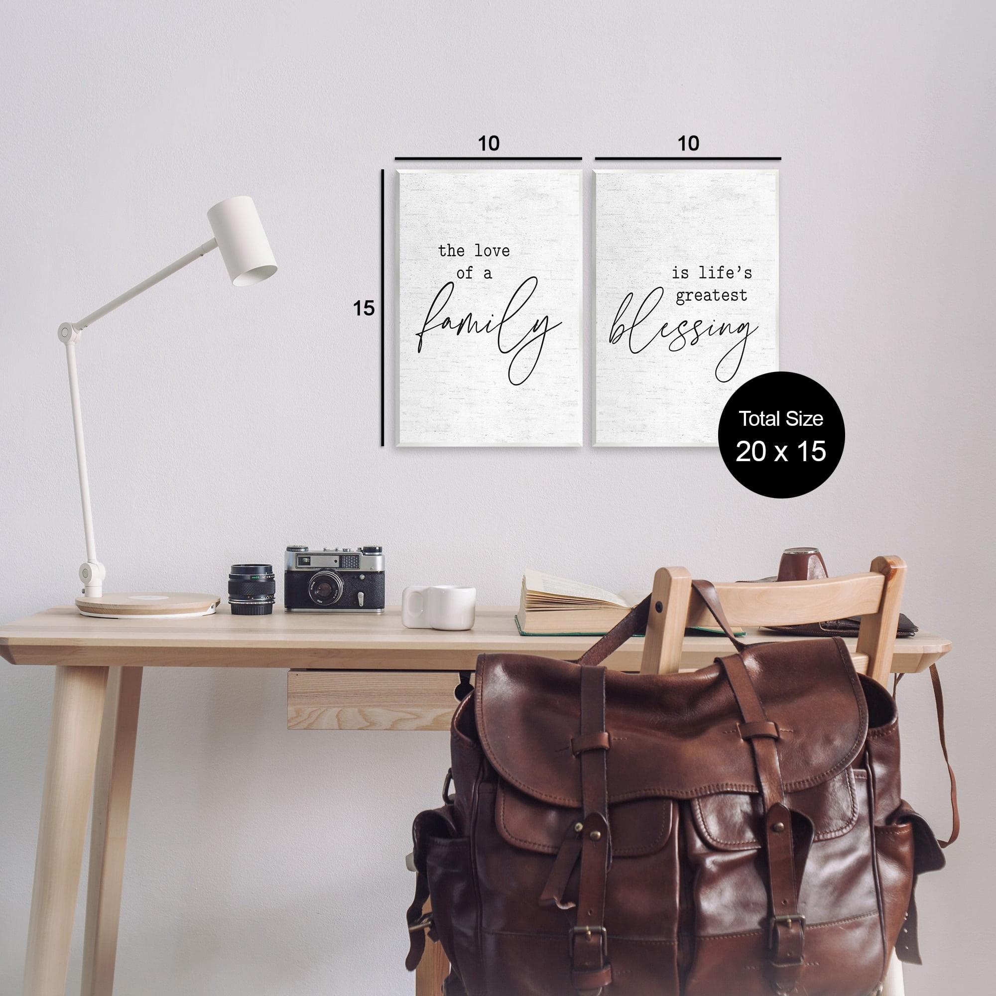Stupell Industries Love of Family is Life's Greatest Blessing Minimal Quote Wall Plaque Design by Lettered and Lined