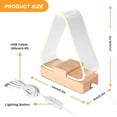 thumbnail image 3 of Lámpara de escritorio para leer, panel LED que cuida la vista, luz de forma triangular con cable USB de 150 cm, diseño elegante y elegante, brillo cálido y acogedor para estudiar en la oficina,, 3 of 5