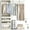 White Oak, variant on iSunirm 5FT Closet System with 3 Wooden Drawers, Reversible Closet Organizer with Hanging Rod & Shelf Tower, Sturdy Wardrobe Closet Garment Rack for Bedroom/Closet, 60"W x 80"H x 15"D, Black