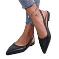 thumbnail image 4 of Norvail Womens Pointed Toe Flat Low Cut Back Strap Mid Heel Sandals, Wide Foot Sandals for Women Dressy, Comfortable Dress Heels for Office Wedding Summer, 4 of 4