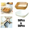 thumbnail image 1 of Revestimiento de Papel de Cocina Desechable Cuadrado de 100 Unidades para Freidora de Aire a Prueba de Aceite BLESIY Papel pergamino, 1 of 8
