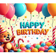 thumbnail image 4 of LUUFILx Happy Birthday Party Backdrop Colorful Balloon Background Kids Celebration Party Supplies Photography Props Candy Bear Decorations Banner, 4 of 8