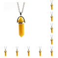 thumbnail image 1 of Minnieouse Hexágono columna encanto hecho a mano regalos de vacaciones colgantes colgantes cristal encantos cadena pendiente decoraciones Amarillo 10piezas, 1 of 6