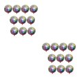 thumbnail image 3 of Shengyu 10 Pieces Birthday Balloons Gradient Large Size 4D Stereo House Balloon Room Decorations Kit 22 Inch Photo Props for Baby Shower Colorful 2Set, 3 of 6