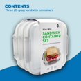 thumbnail image 2 of Envase para sándwiches Biosmart Biosmart, paquete de 3, sin BPA, 2 of 6