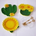 thumbnail image 3 of Resin Dried Fruit Plate Simulation Plants Nut Dish Decorative Jewelry Tray (Yellow Sunflower), 3 of 8