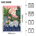 thumbnail image 2 of FORMRS 1-Subject Spiral Notebook 8" x 5" College Ruled 60 Refillable Sheet A5 Hard Cover, Floral Vase, 2 of 7