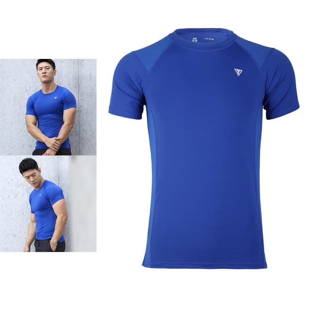 Hombres manga corta Camiseta compresión deporte Tee transpirable capa de Base SG Colcomx Camiseta de manga corta para hombre