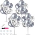 thumbnail image 1 of TONIFUL Centros de mesa con globos dorados para mesa, kit de soporte para globos dorados para decoraciones de fiesta de graduación 2023, Año Nuevo, Navidad, Halloween, despedida de soltera, compromiso, 1 of 4