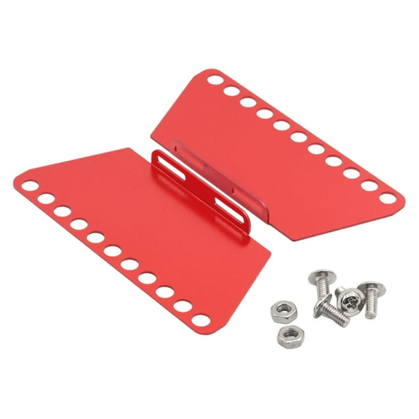 Pedal de pie D90 de metal con escalón lateral, fácil de usar, resistente al desgaste, deslizador de placa lateral alto Rojo