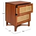 thumbnail image 4 of SAFAVIEH Hedwig Coastal 2 Drawer Nightstand, Natural, 4 of 14