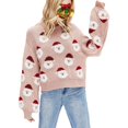 thumbnail image 1 of Chandail de Noël pour Femmes Col Rond Chandail Père Noël Mode, 1 of 6