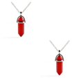 thumbnail image 3 of maskred Hexagon Column Charm Findings Handmade Holiday Hanging Pendants Crystal Necklace Earring Keychains Decorations Dark Red 2Set, 3 of 6