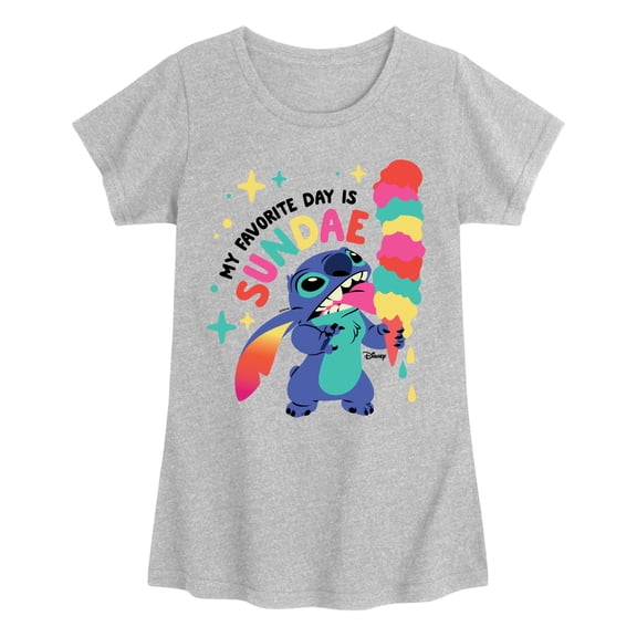 Disney - Sundae My Favorite Day - Youth Girls Short Sleeve T-Shirt