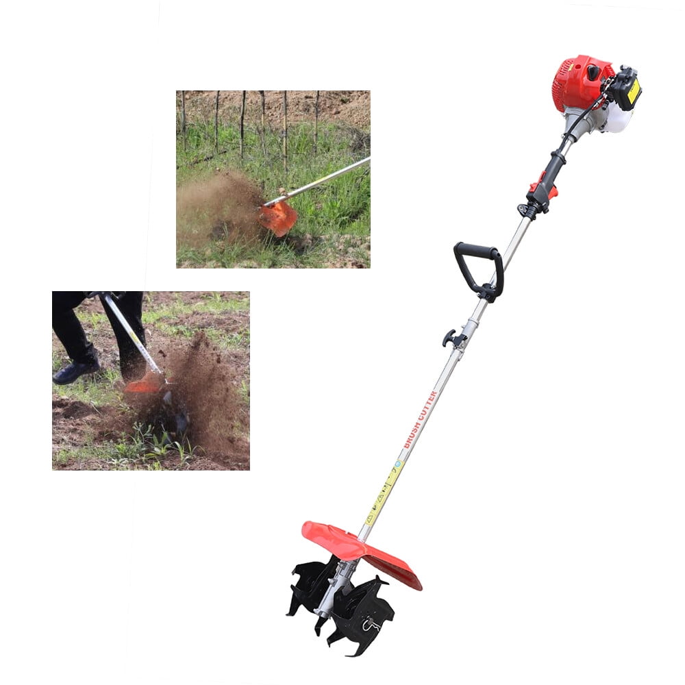 PEAKORA51.7CC 2-Stroke Small Tiller Cultivator Gas Powered Rototiller Garden Tiller New