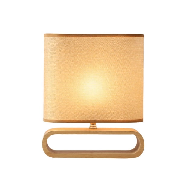 Lámpara de mesa de madera for dormitorio, estudio, sala de estar, mesita de noche, decoración