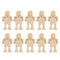 thumbnail image 1 of 10PCS Unfinished Wooden Robot Wood People Shapes Figures for DIY Painting Arts Crafts, 1 of 4