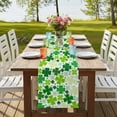 thumbnail image 4 of Table Runners 90 Inches Long Dress Scarves, St. Patrick's Day Farmhouse Coffee/Dining/Kitchen Table Runner for Living Room, Lucky Shamrocks Spring Leaves Botanical 13x90 Inch, 4 of 9